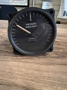 Vintage Bendix Aviation Pressure Unbalance Indicator Type 3118-1-B